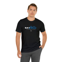 Load image into Gallery viewer, Say Hello - Everyone Starts as Strangers Blue T-Shirt